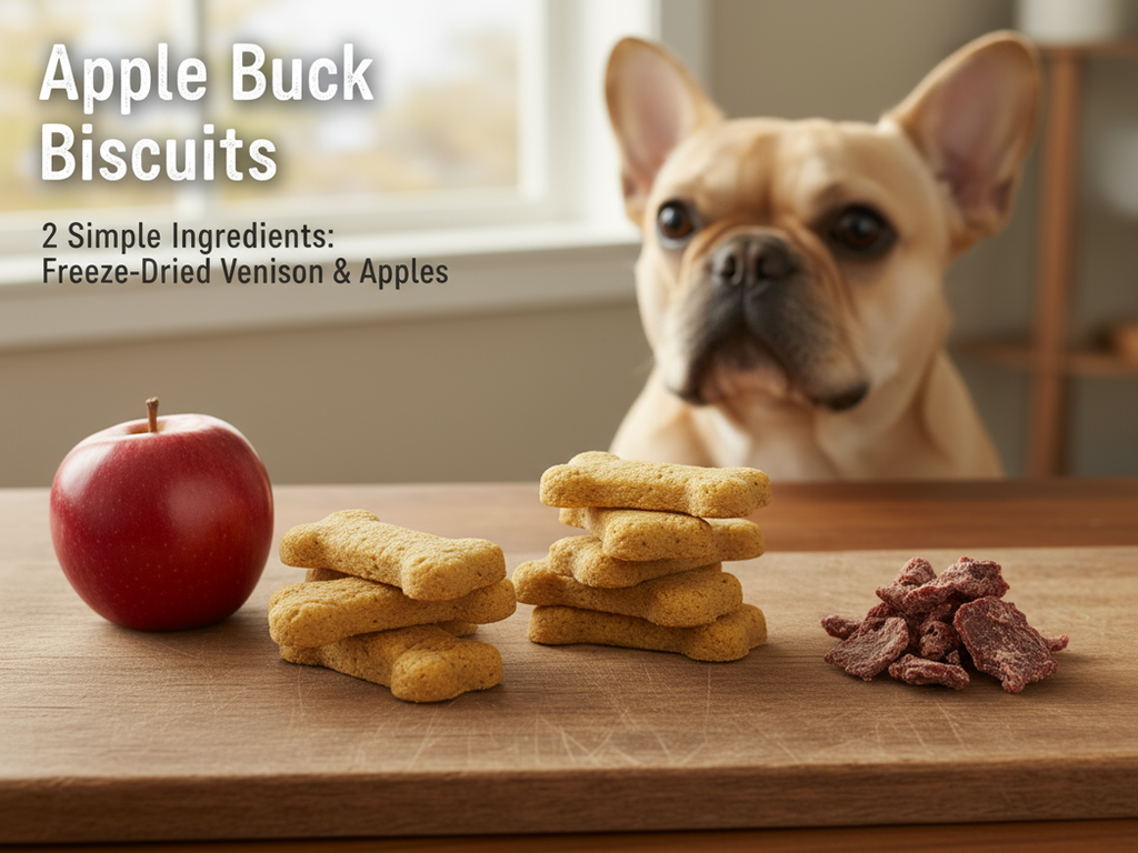 Apple Buck Biscuits Freeze Dried Dog Biscuit Treats