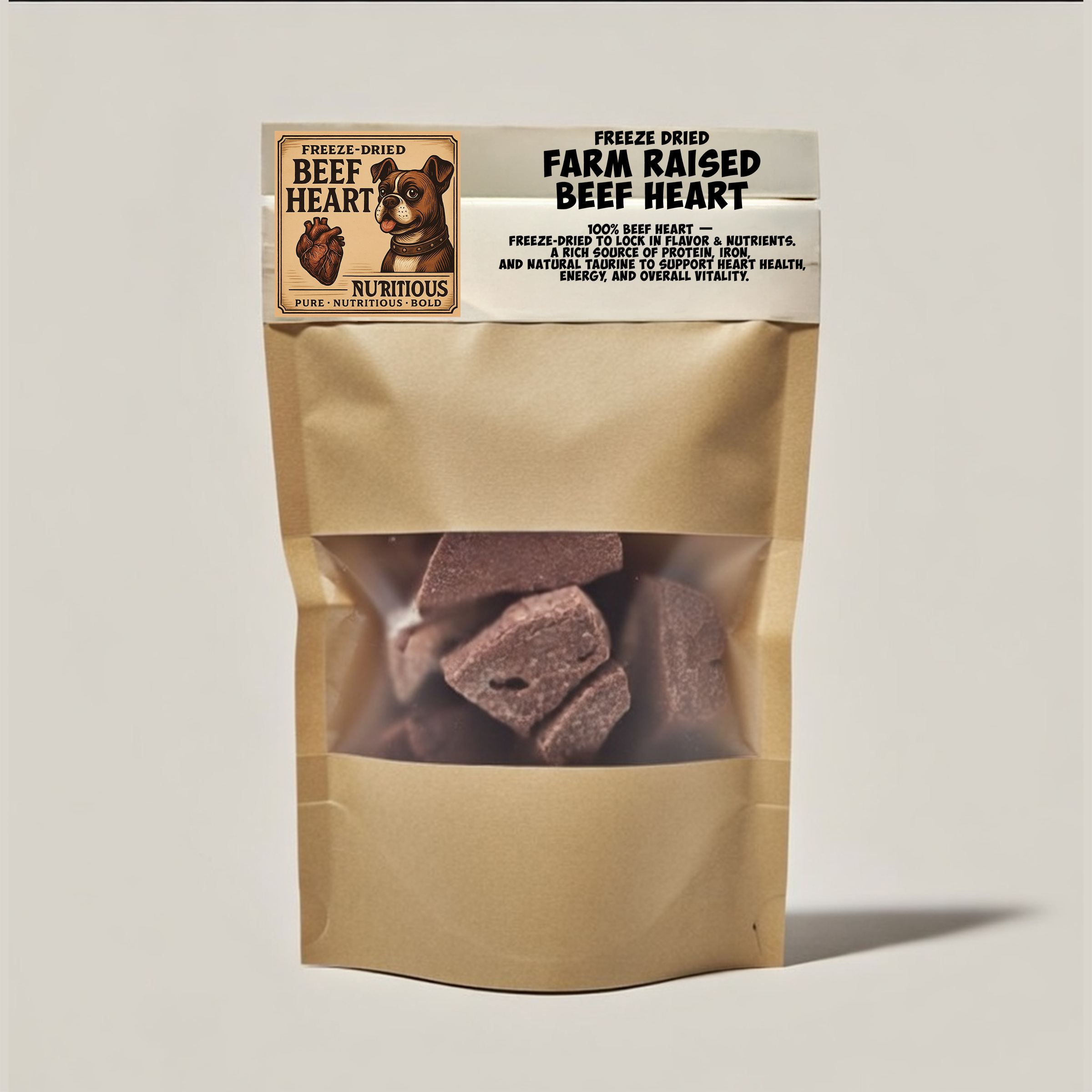 Beef Heart Freeze Dried Dog Treats Farm Raised