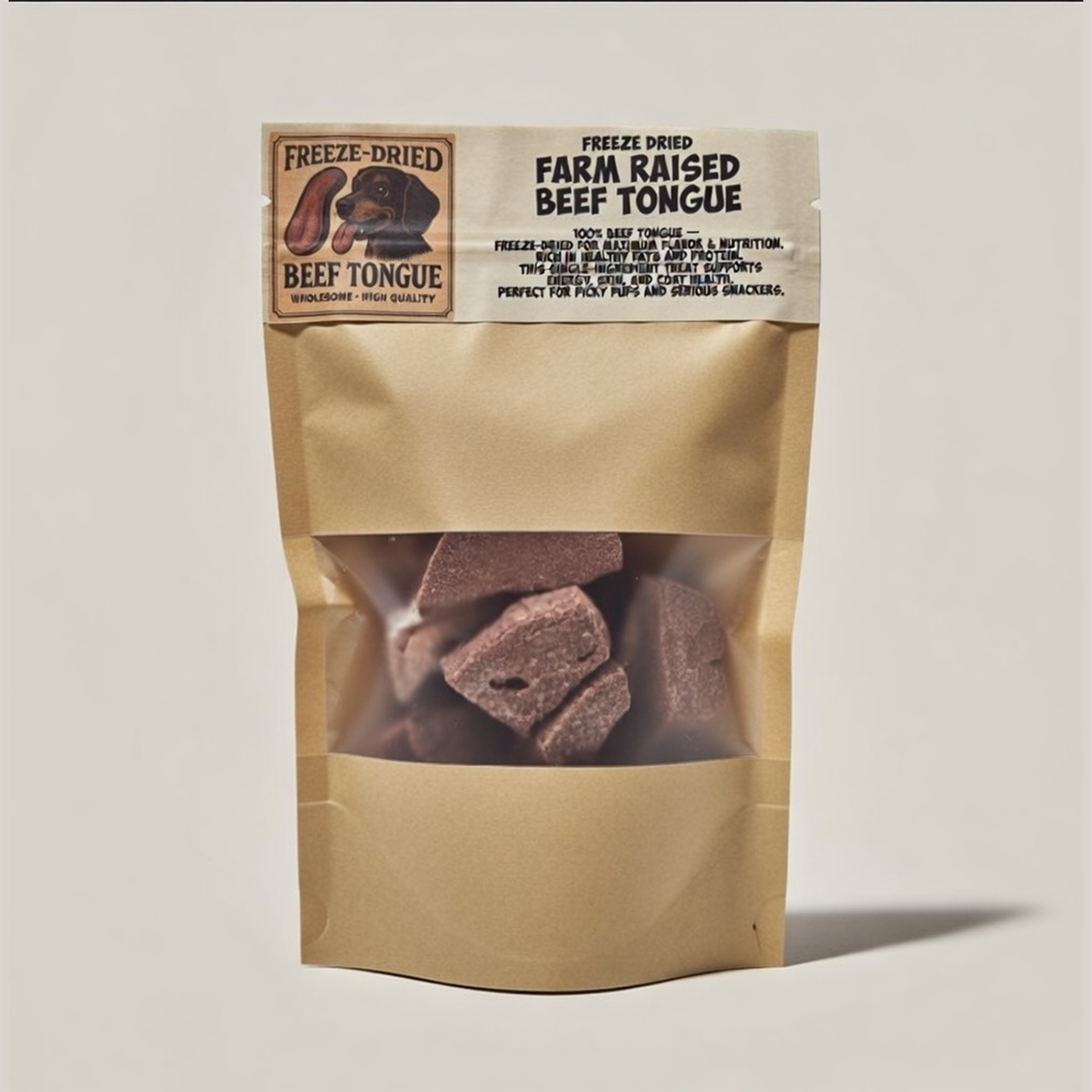 Beef Tongue Freeze Dried Dog Treats Farm Raised
