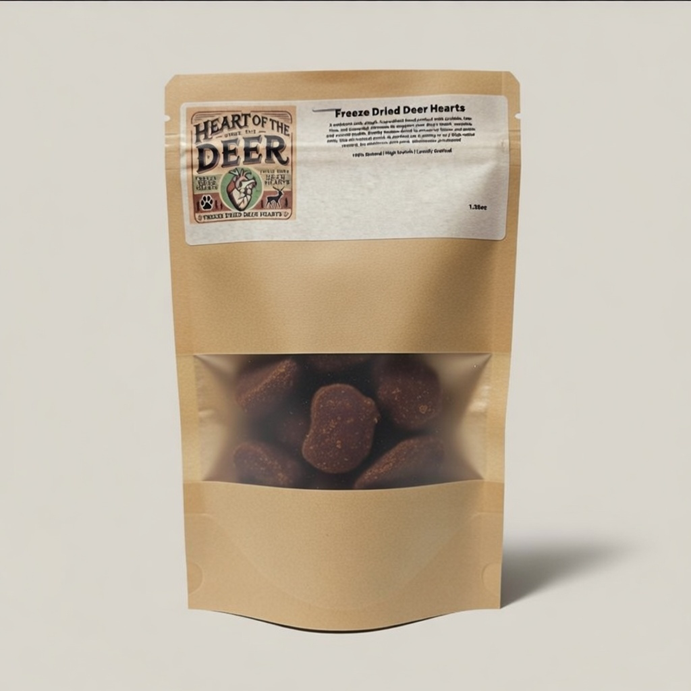 Deer Heart Treats - Freeze dried