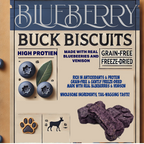 BlueBerry Buck Biscuits Freeze Dried Dog Biscuit Treats