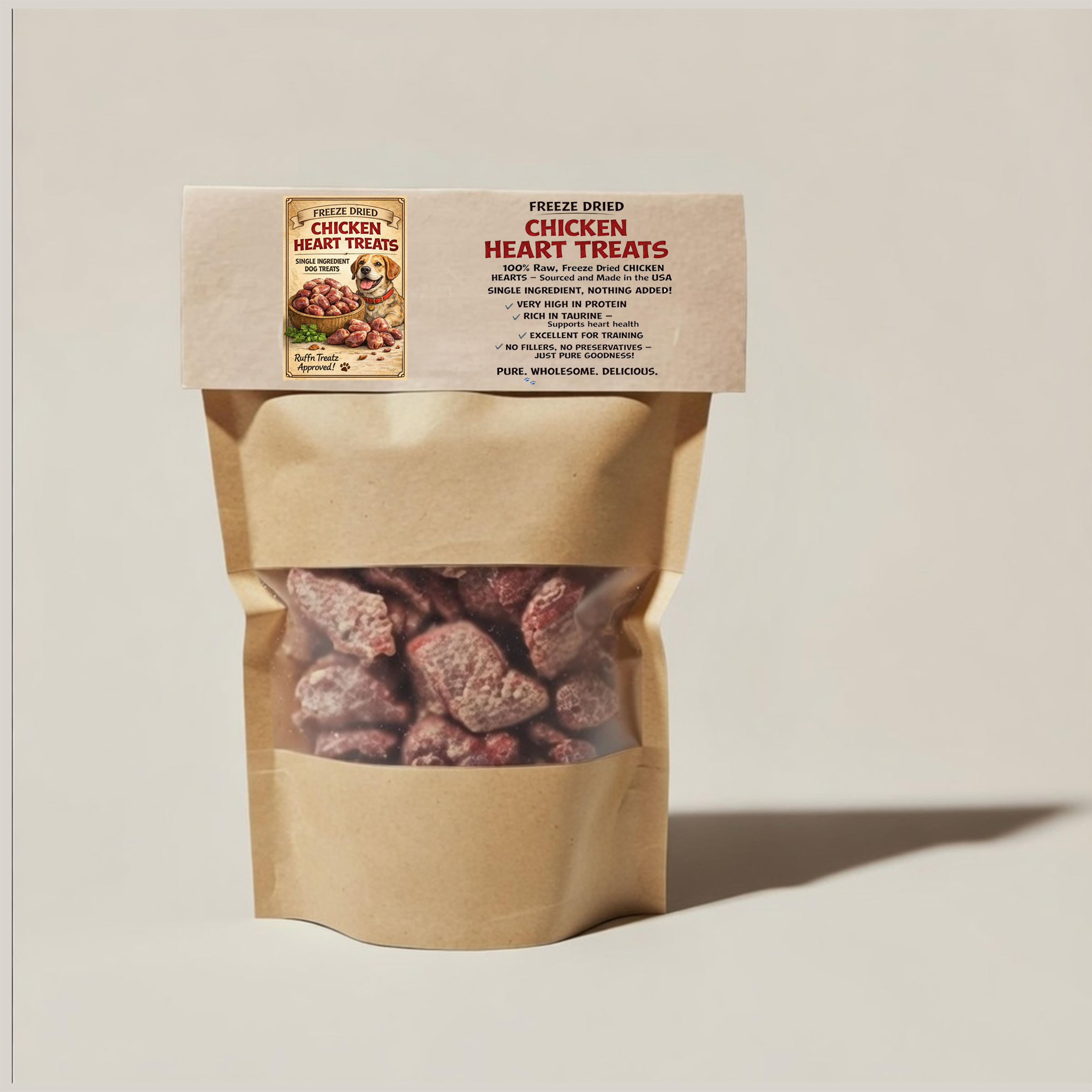 Chicken Hearts Freeze Dried Dog Snacks