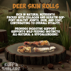 Deer Skin Jerky Rolls All Natural Dog Chews