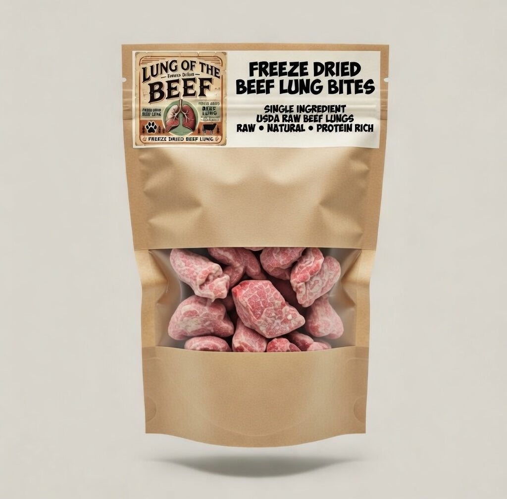 Beef Lung Freeze Dried Dog Treats Farm Raised