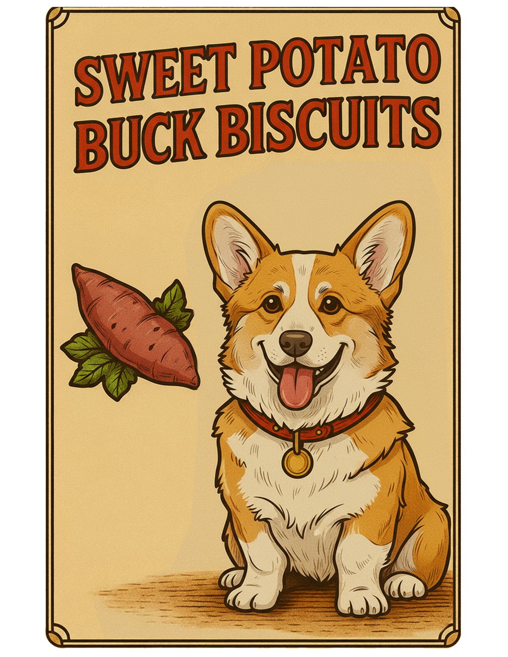 Sweet Potato Buck Biscuits Freeze Dried Dog Biscuit Treats