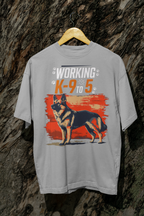 Working 9 to 5 German Shepphard Dog Lovers T Shirt